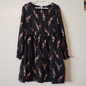 Zara girls long sleeve ruffle dress